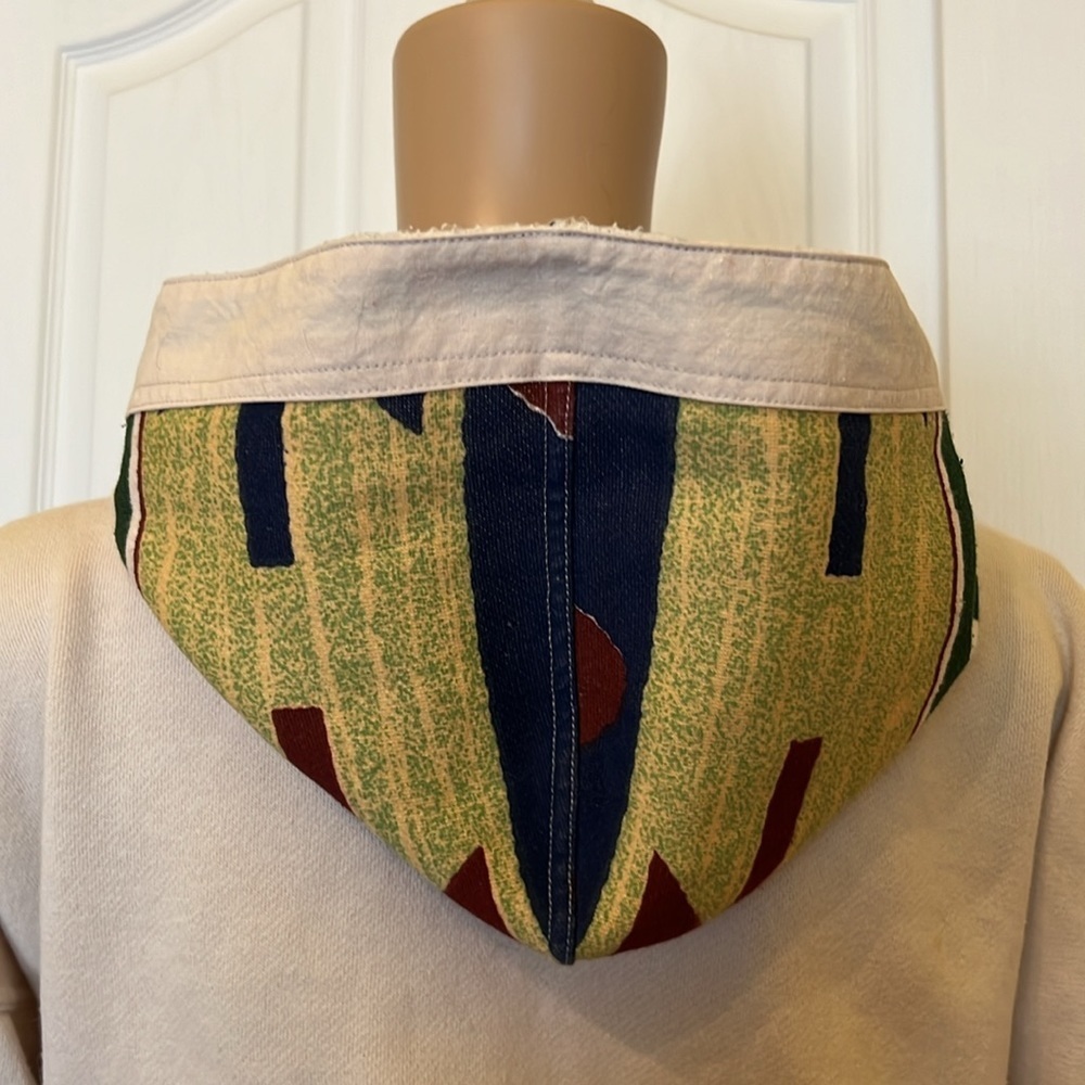 BEEWEAR off white hooded flies hip length jacket . Southwest design M - Picture 7 of 10